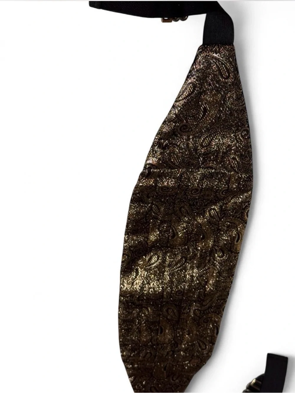 Vintage Mel Howard | Metallic Paisley Cummerbund | Bronze Gold | Made in USA